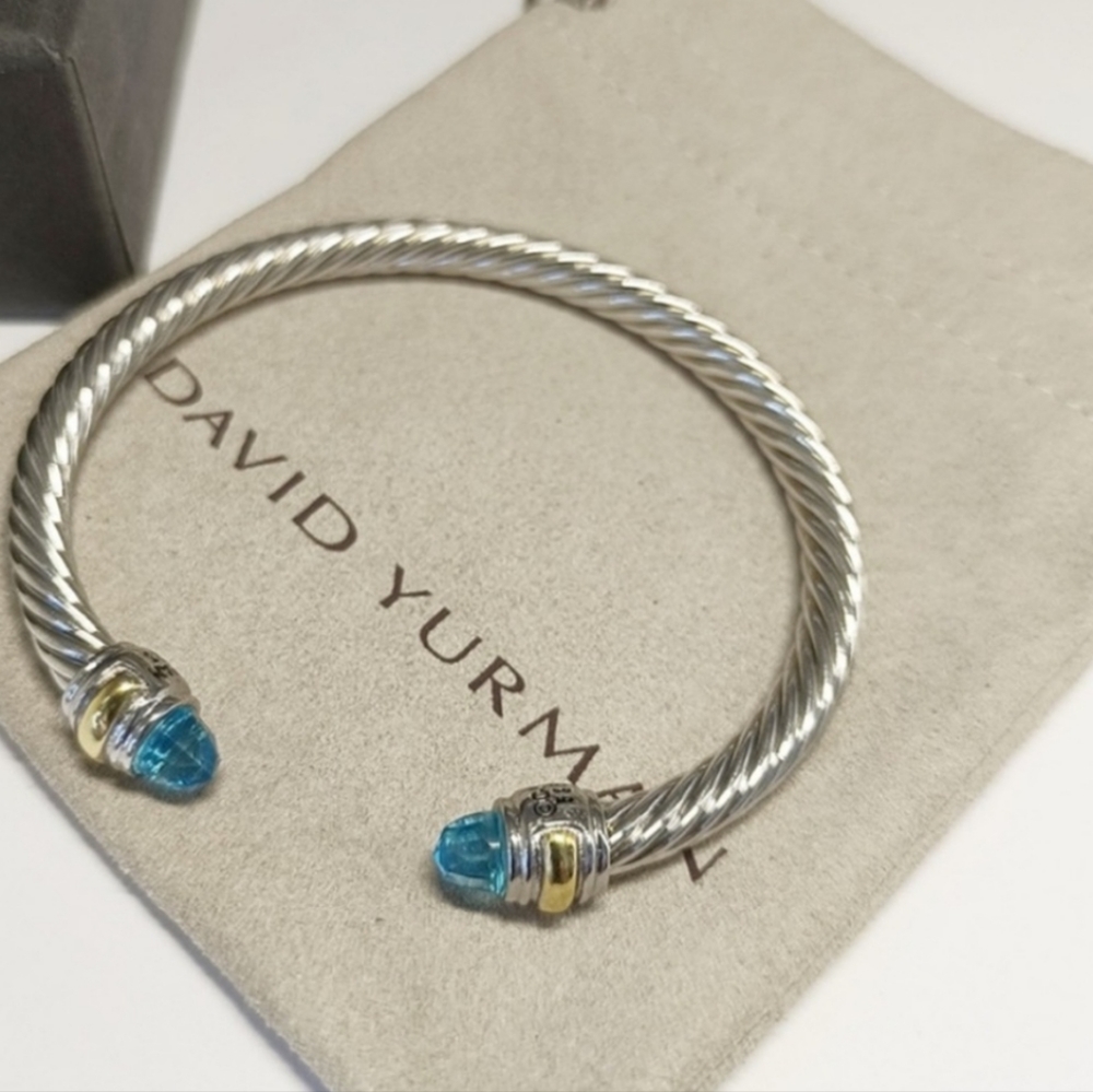 💎🦋Iconic David Yurman Cable Classics Bracelet Topaz. L